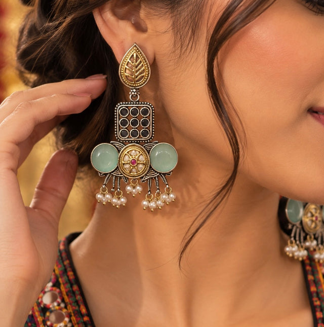 Oxidised Traditional Dangle Earrings
