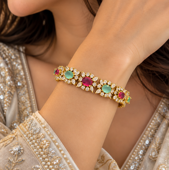 Elegant Multi-Colored Stone Bracelet