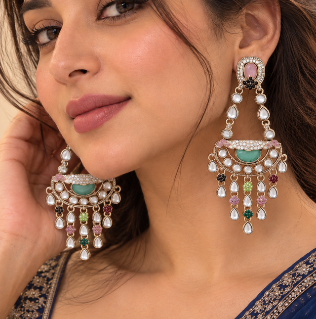 Multi-Colored Statement Earrings