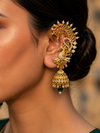 Intricate Peacock Design Earcuff with Jhumka