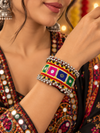 Openable Ethnic Silver Beaded bracelet