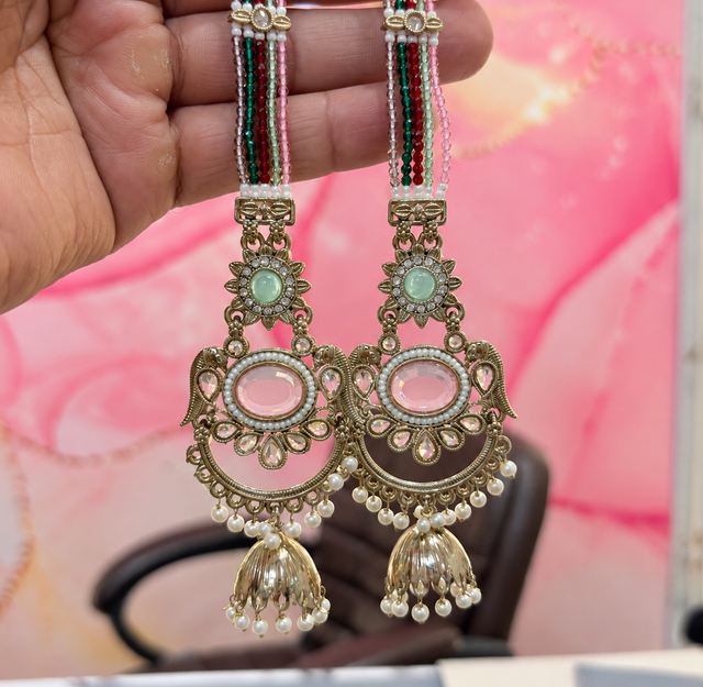 Intricate Multi-Colored Beaded Earrings