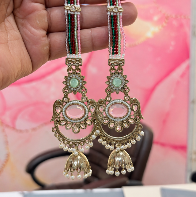 Intricate Multi-Colored Beaded Earrings