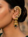 Intricate Gold-Tone Earcuff with Jhumka Design