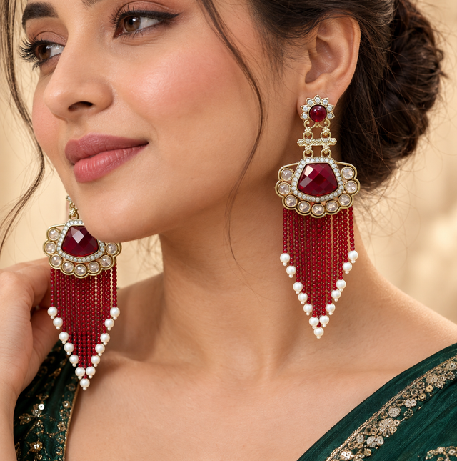 Elegant Multi-Colored Statement Earrings