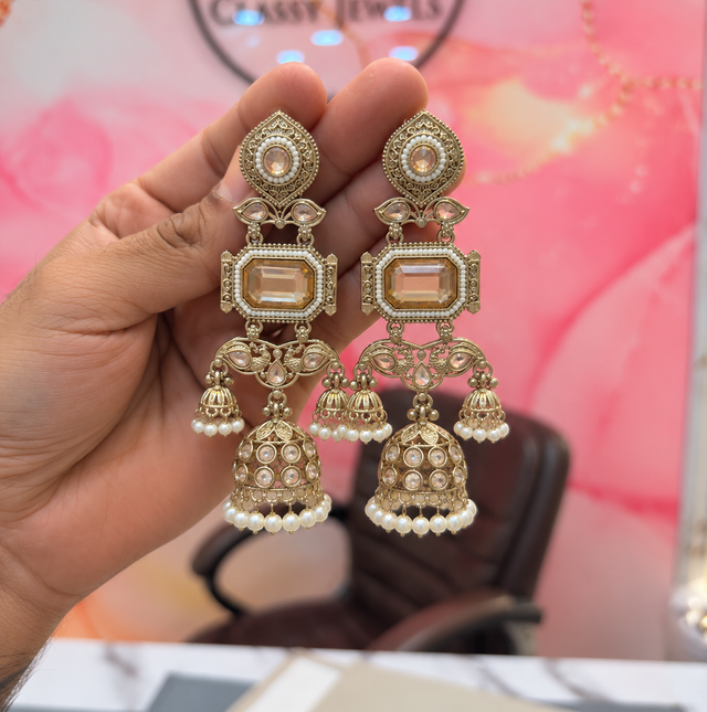 Traditional Multi-Colored Statement Earrings