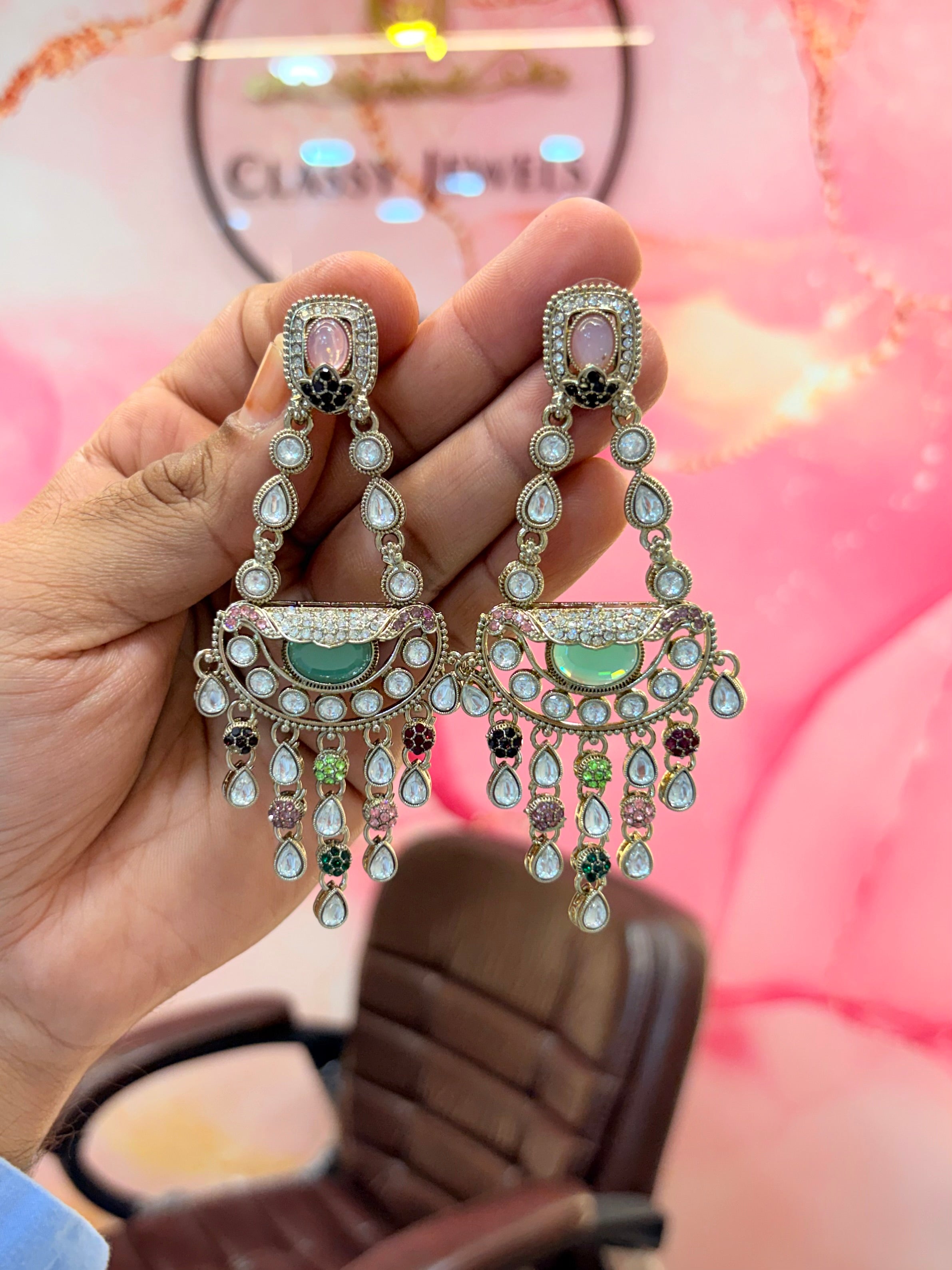 Multi-Colored Statement Earrings