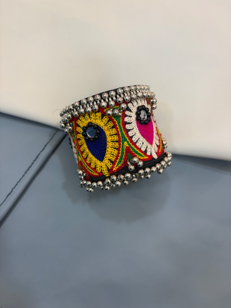 Embroidered Openable Cuff Bracelet