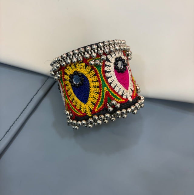 Embroidered Openable Cuff Bracelet