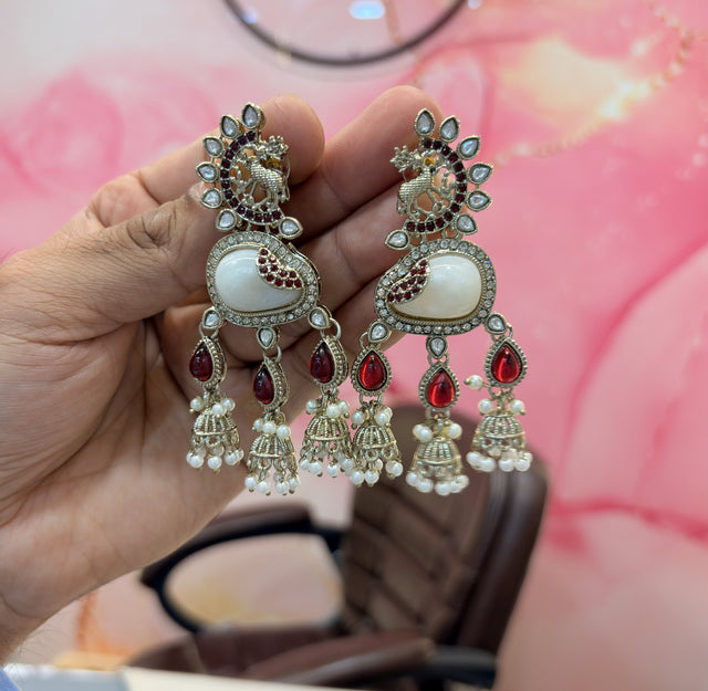 Traditional Multi-Colored Statement Earrings