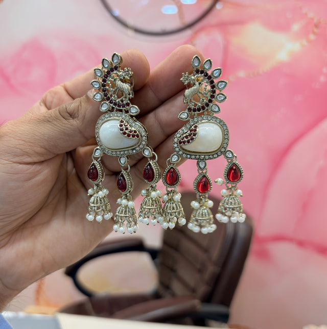 Traditional Multi-Colored Statement Earrings