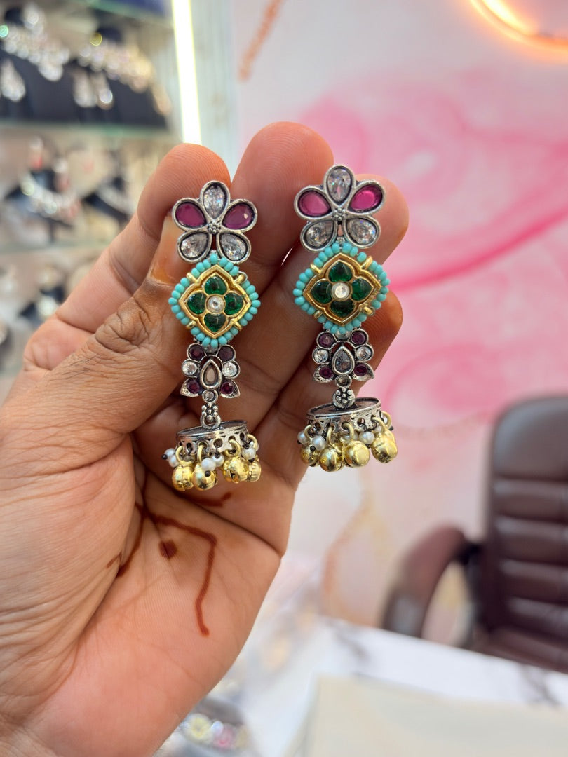 Elegant Floral Drop Earrings
