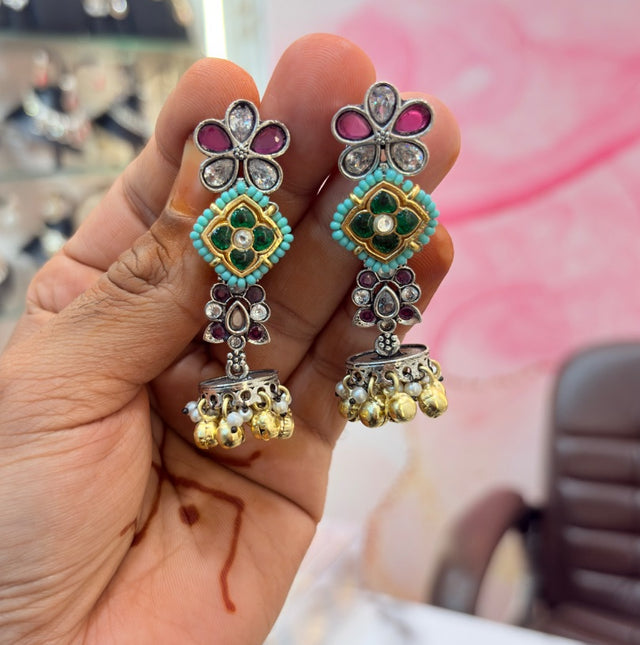 Elegant Floral Drop Earrings