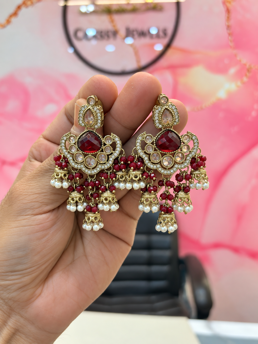 Traditional Multi-Colored Statement Earrings