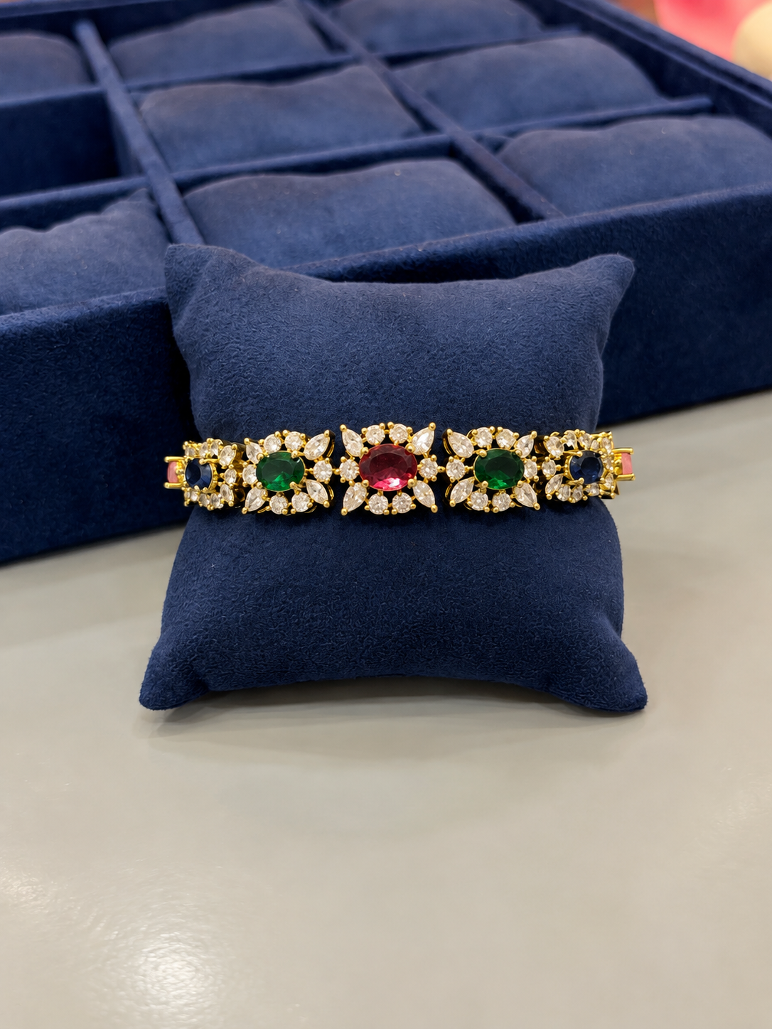 Elegant Multi-Colored Stone Bracelet