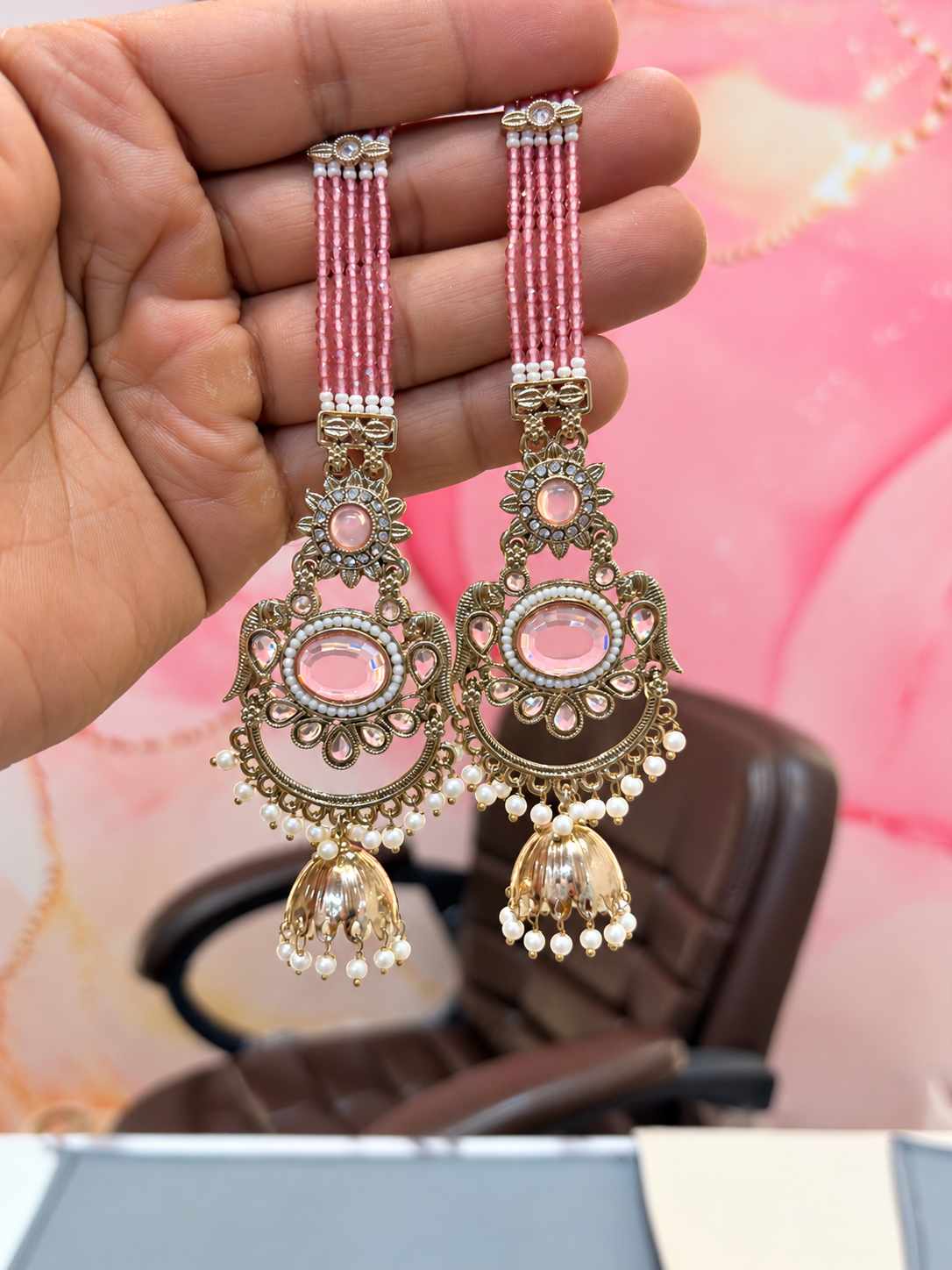 Intricate Multi-Colored Beaded Earrings