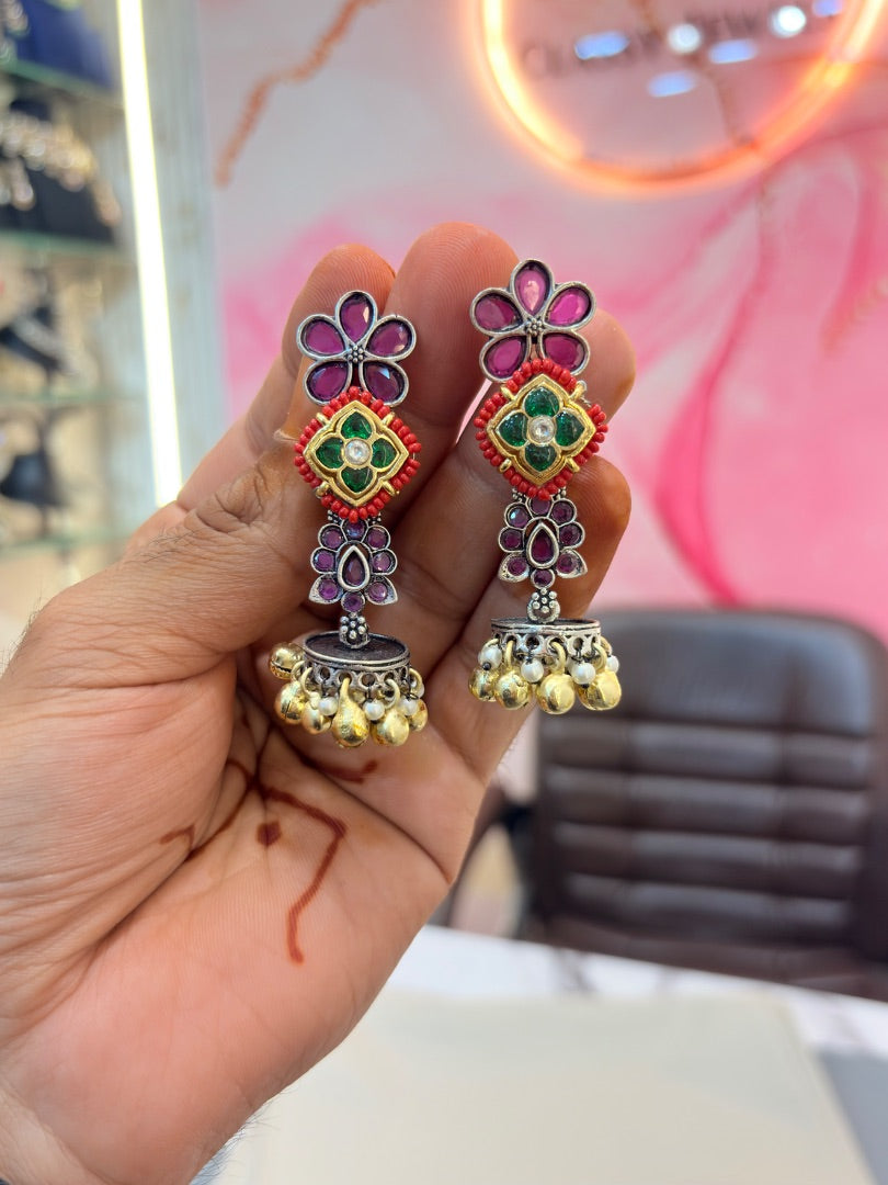 Elegant Floral Drop Earrings