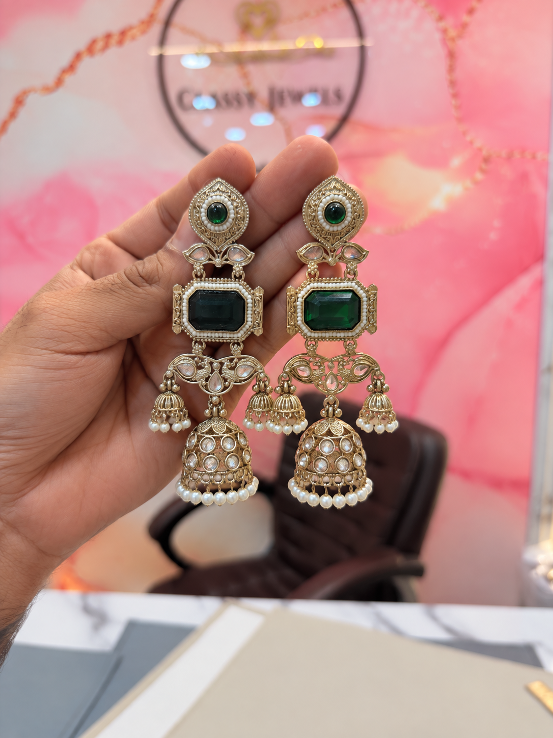 Traditional Multi-Colored Statement Earrings