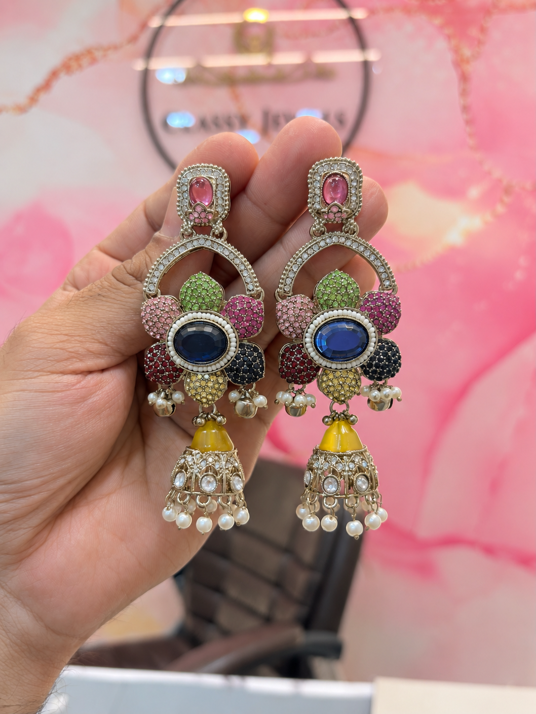 Elegant Floral Drop Earrings
