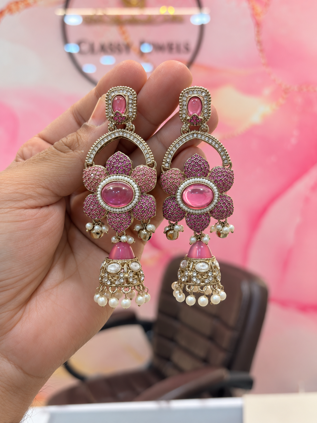 Elegant Floral Drop Earrings