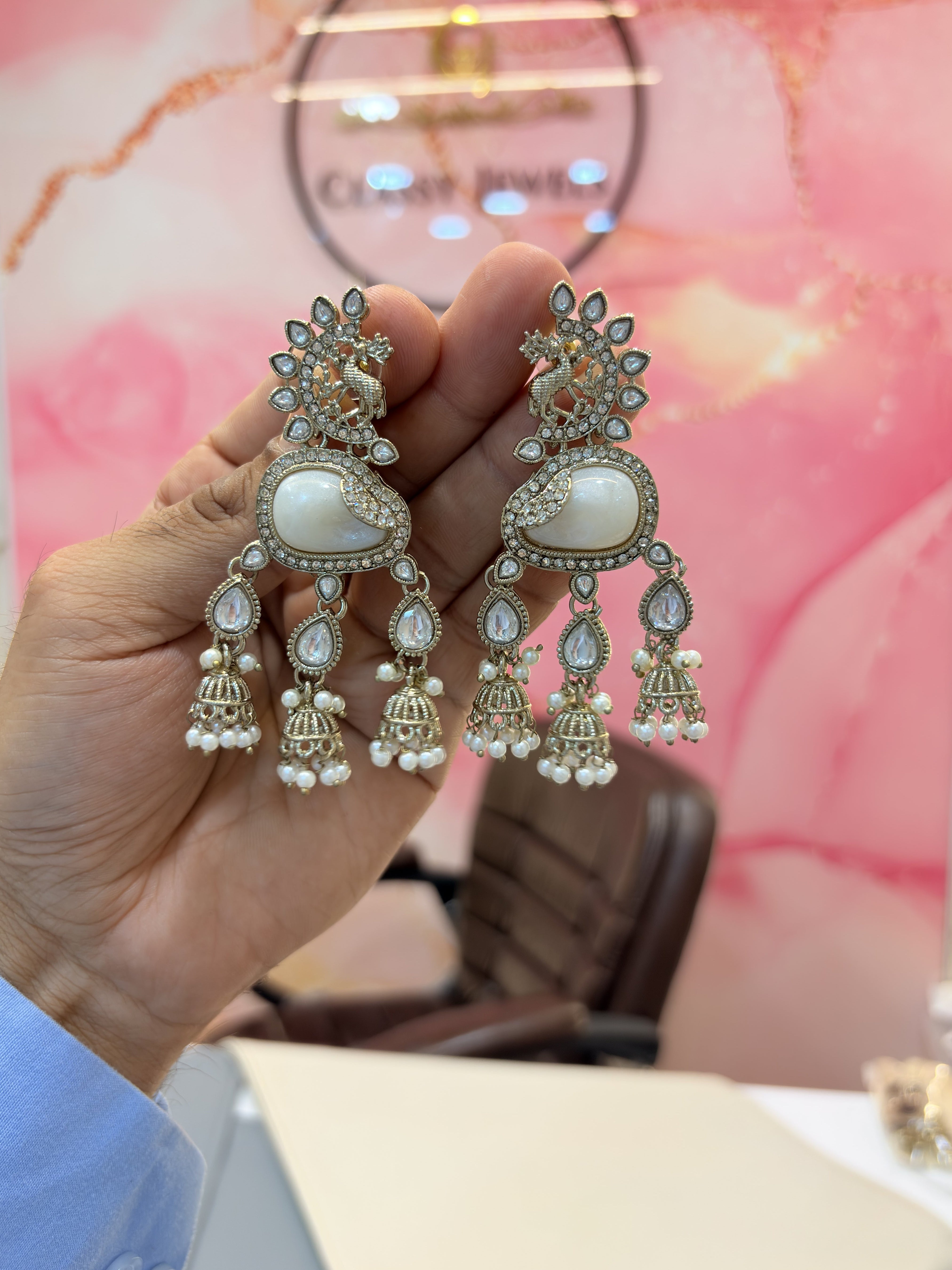Traditional Multi-Colored Statement Earrings
