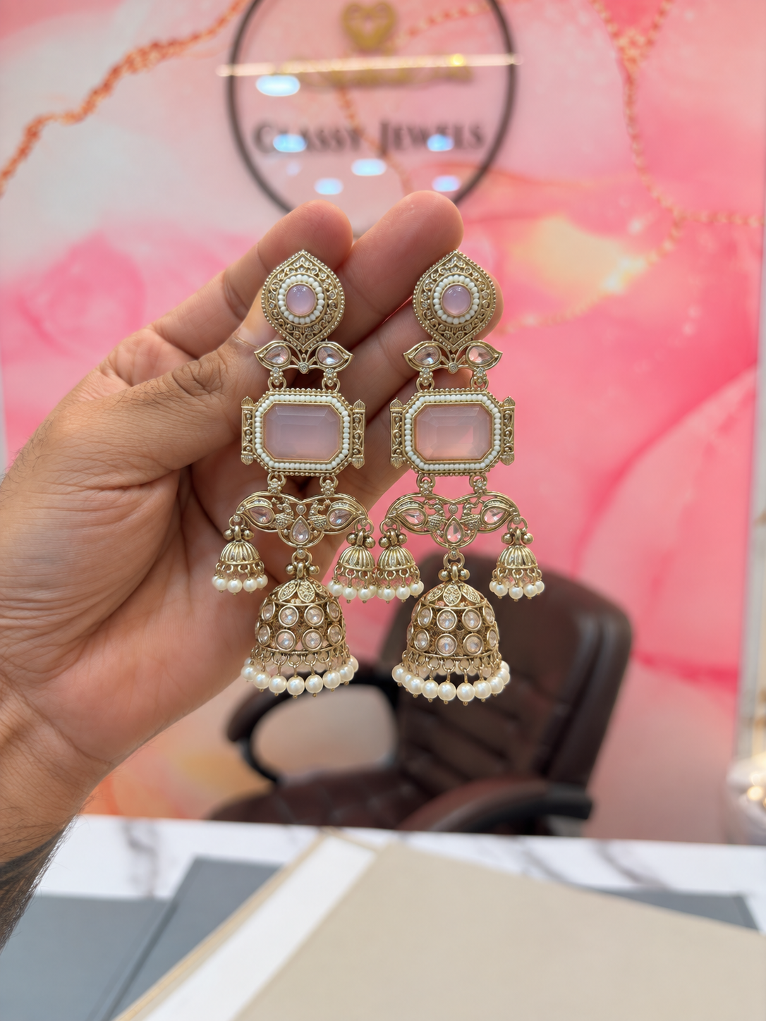 Traditional Multi-Colored Statement Earrings