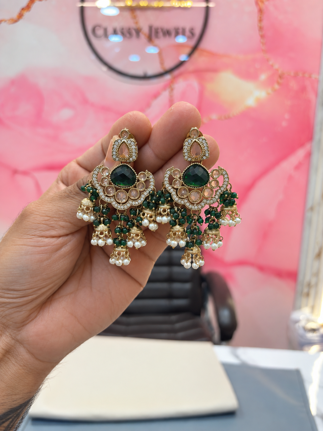 Traditional Multi-Colored Statement Earrings