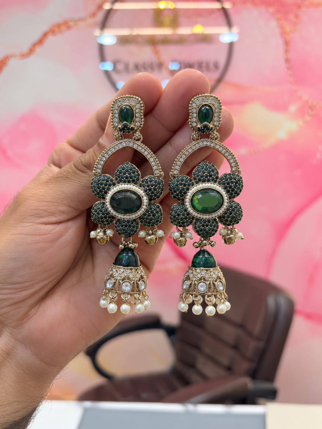 Elegant Floral Drop Earrings