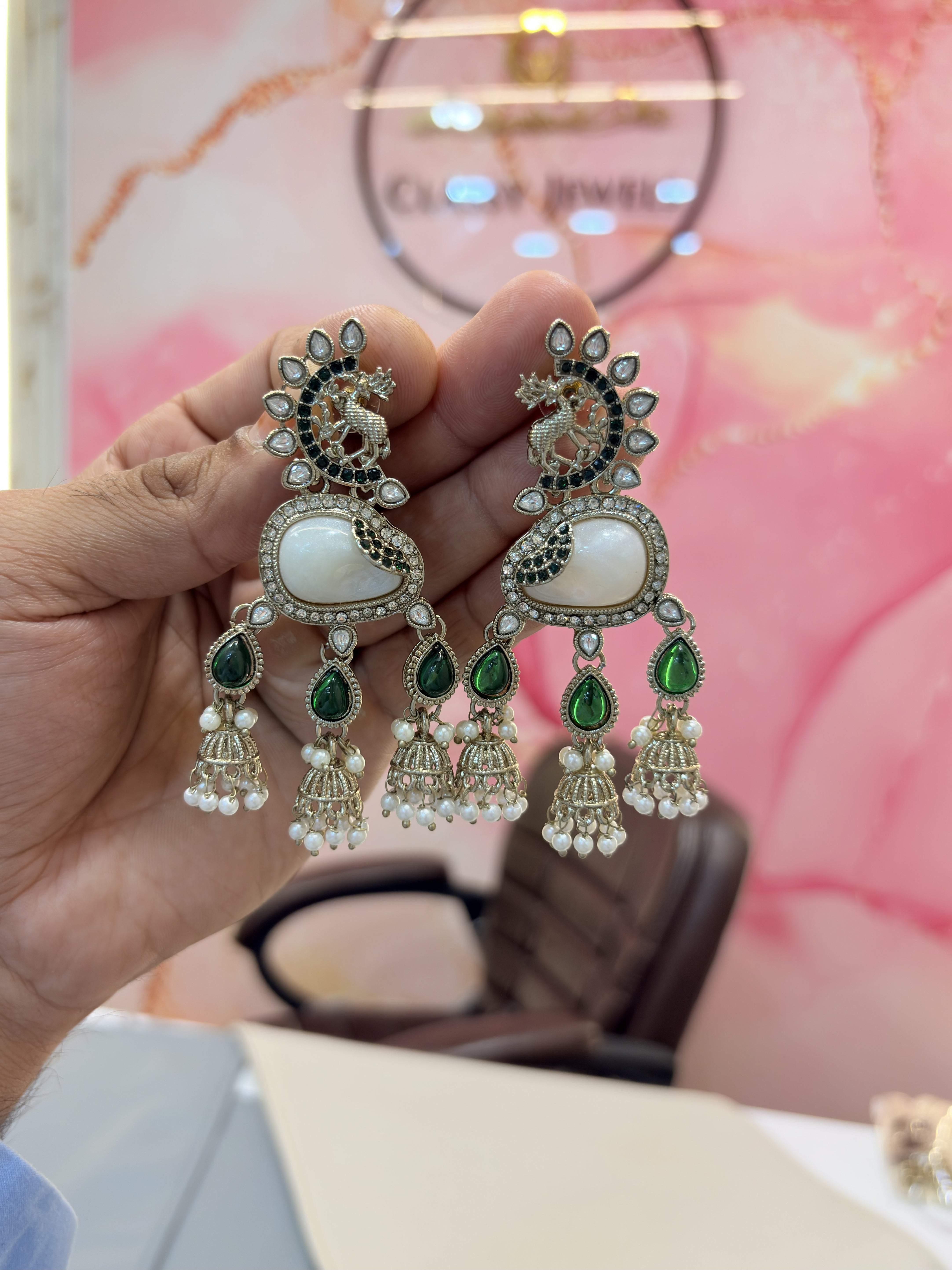 Traditional Multi-Colored Statement Earrings