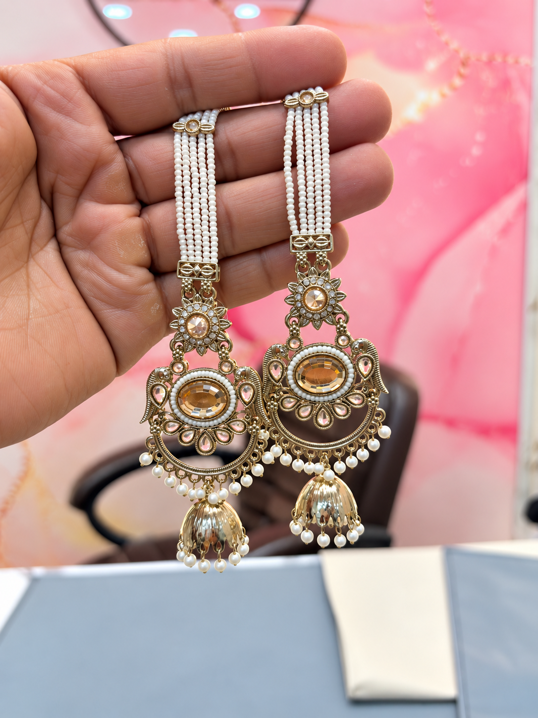 Intricate Multi-Colored Beaded Earrings