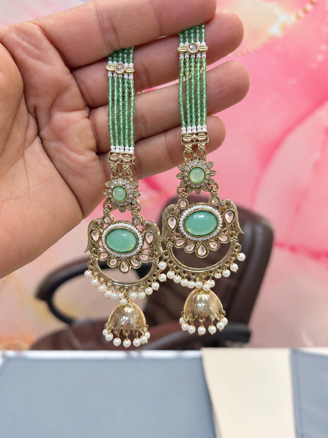 Intricate Multi-Colored Beaded Earrings
