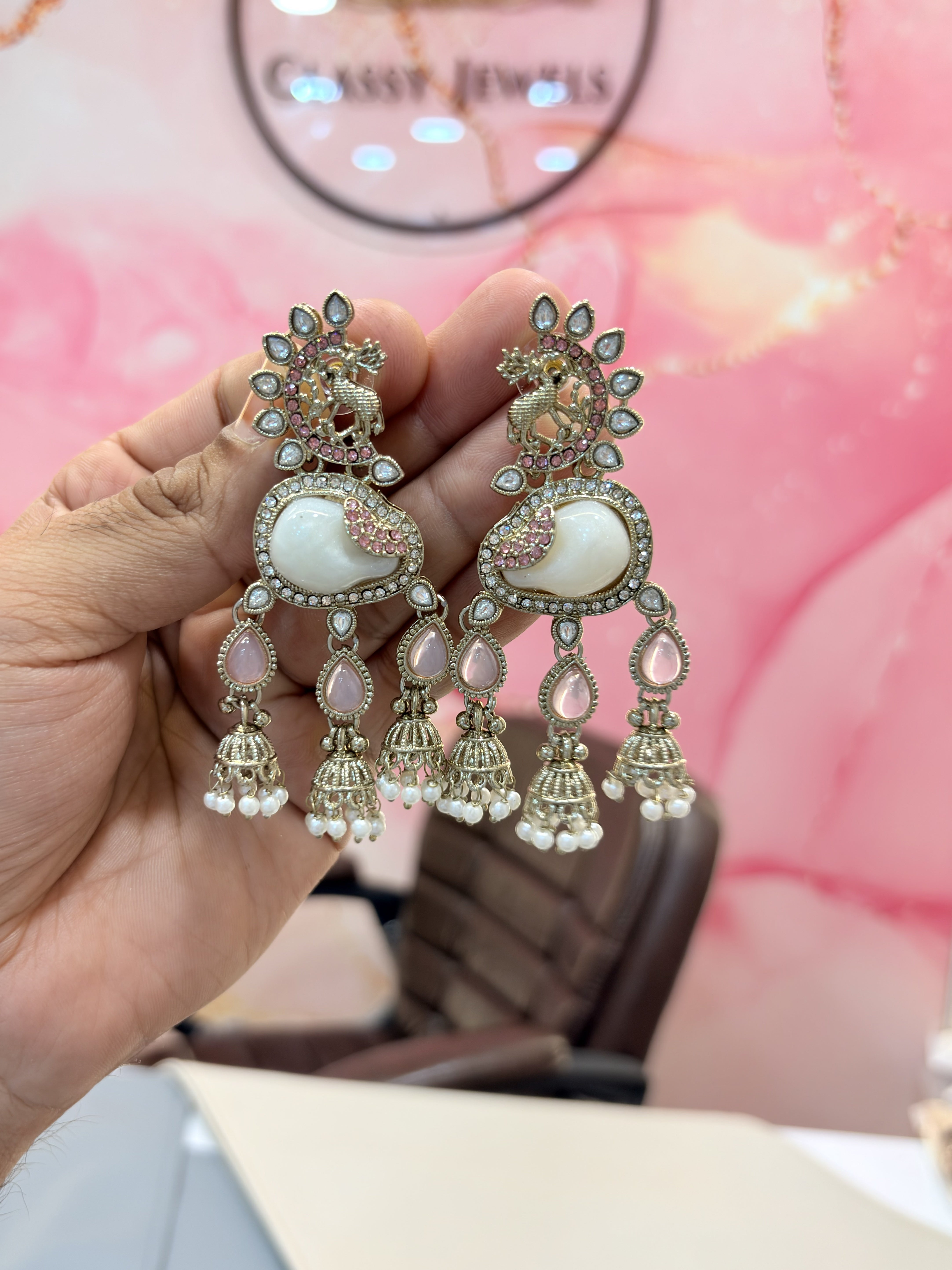 Traditional Multi-Colored Statement Earrings
