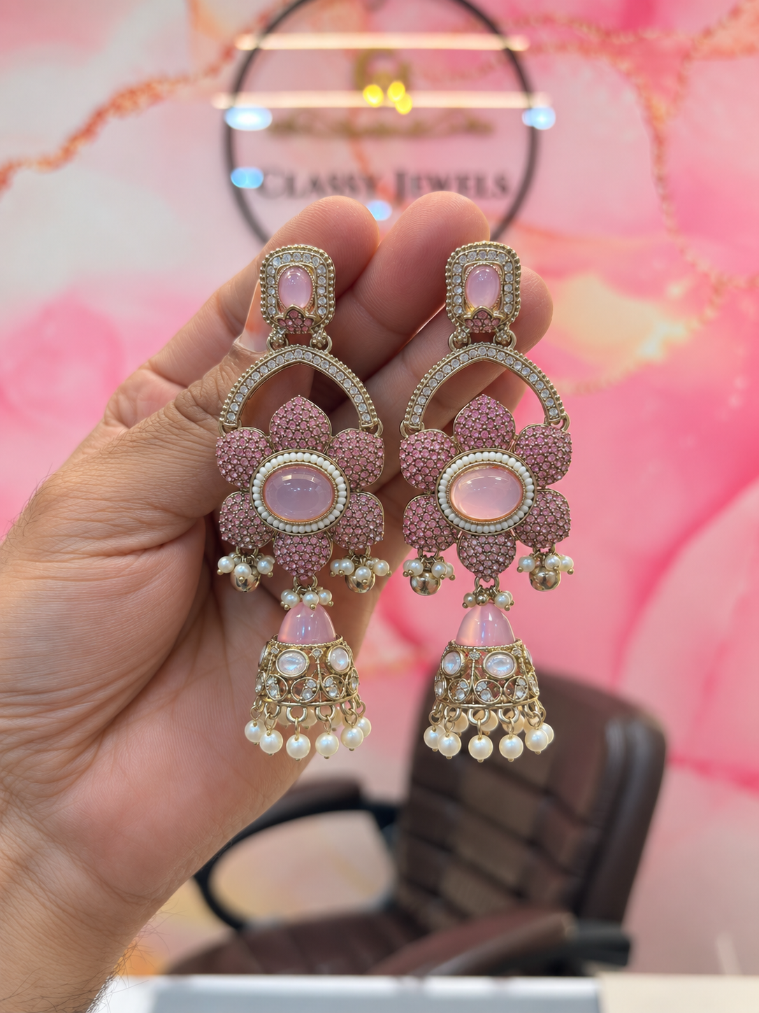 Elegant Floral Drop Earrings
