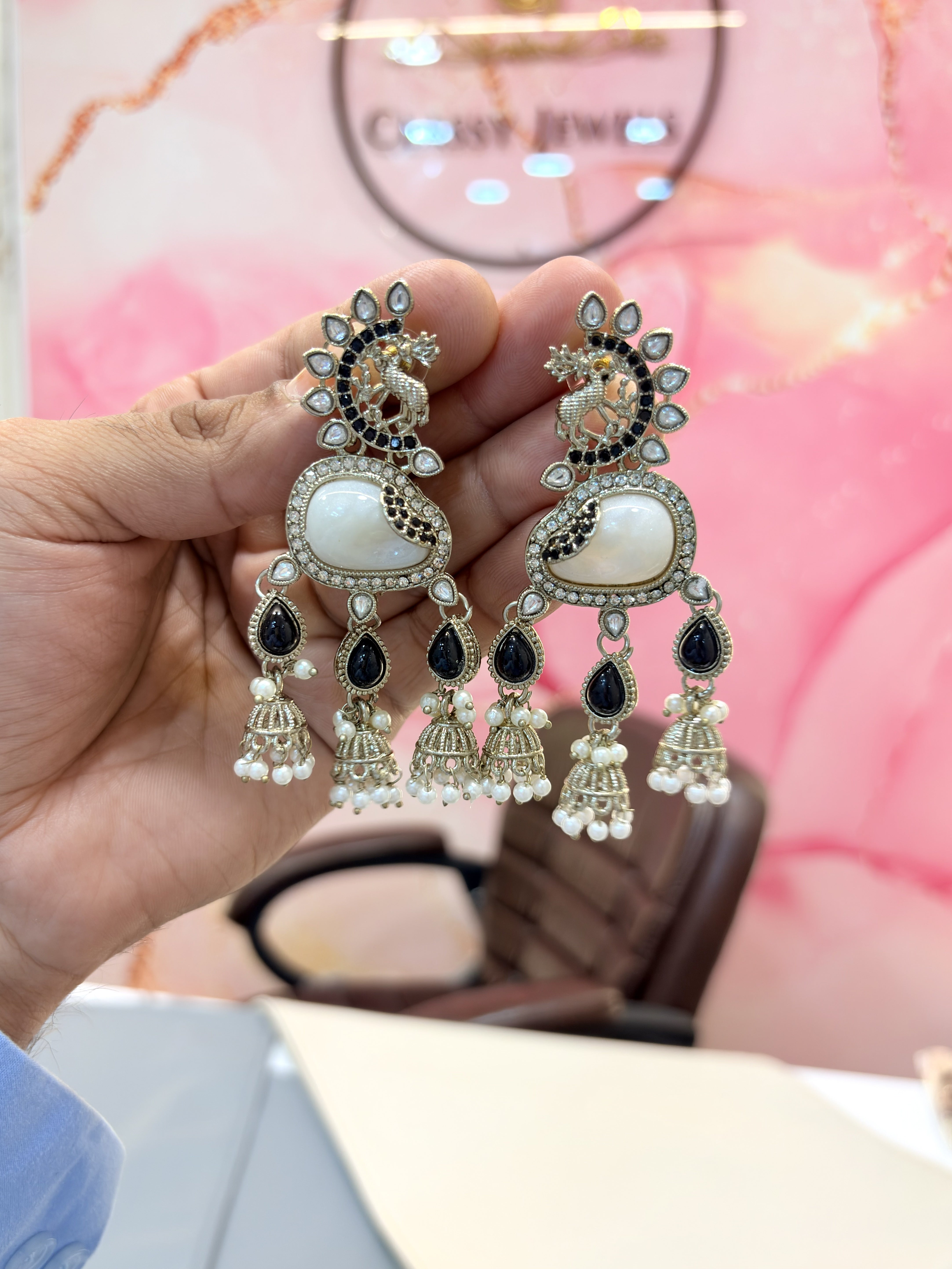 Traditional Multi-Colored Statement Earrings