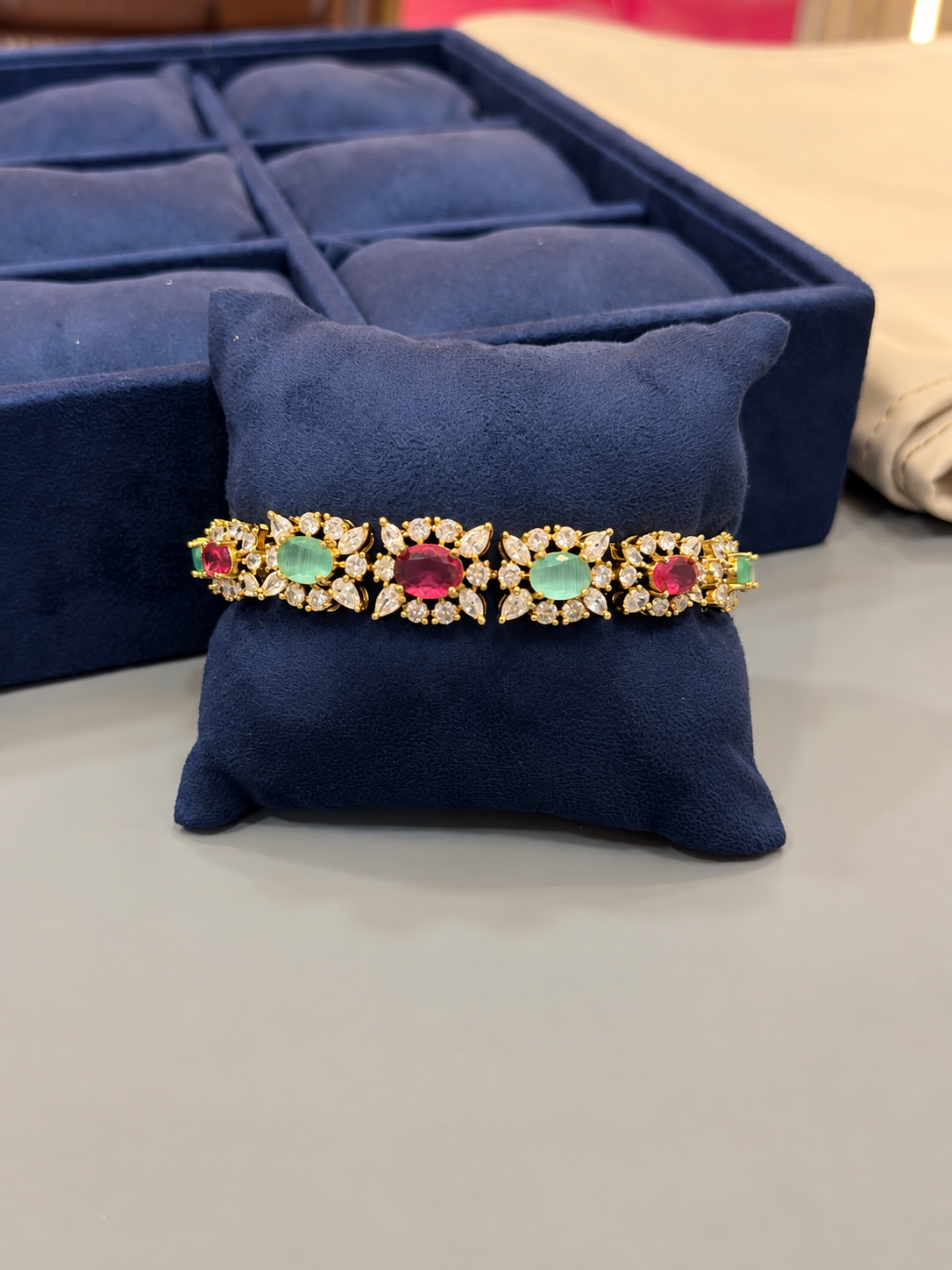 Elegant Multi-Colored Stone Bracelet