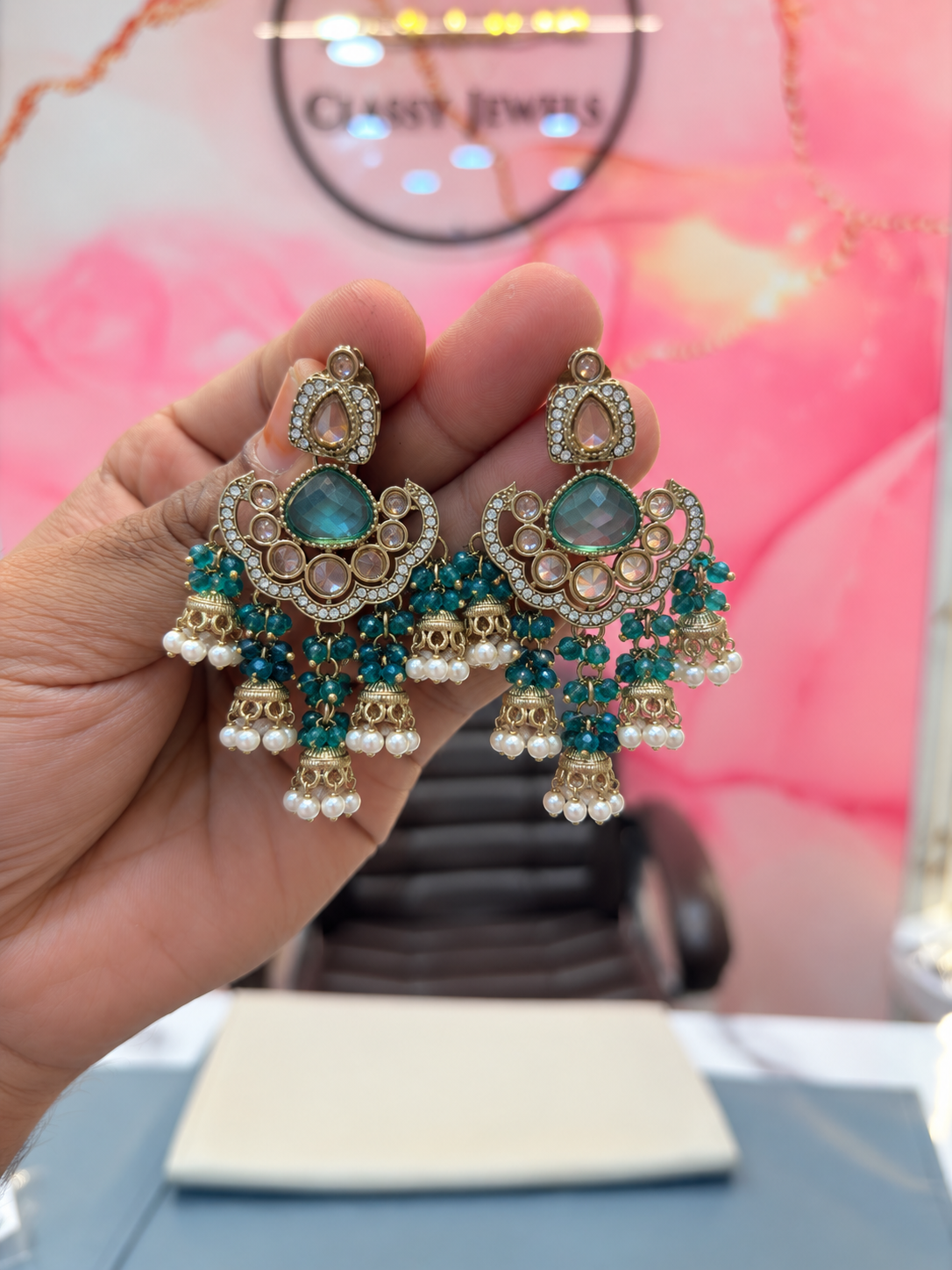 Traditional Multi-Colored Statement Earrings