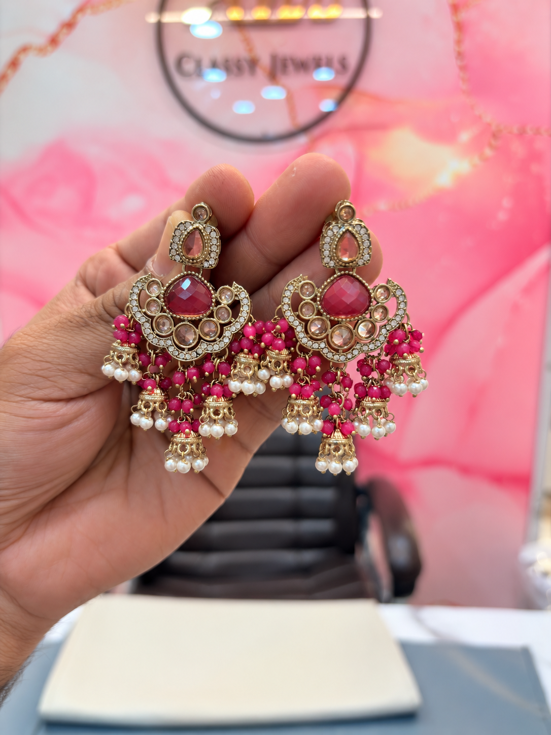 Traditional Multi-Colored Statement Earrings