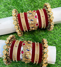 Premium Peacock rajwada bangle set image 0