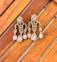 Kundan earrings - pink image
