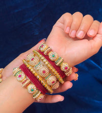 Pearl rajwada screw bangle set image 1