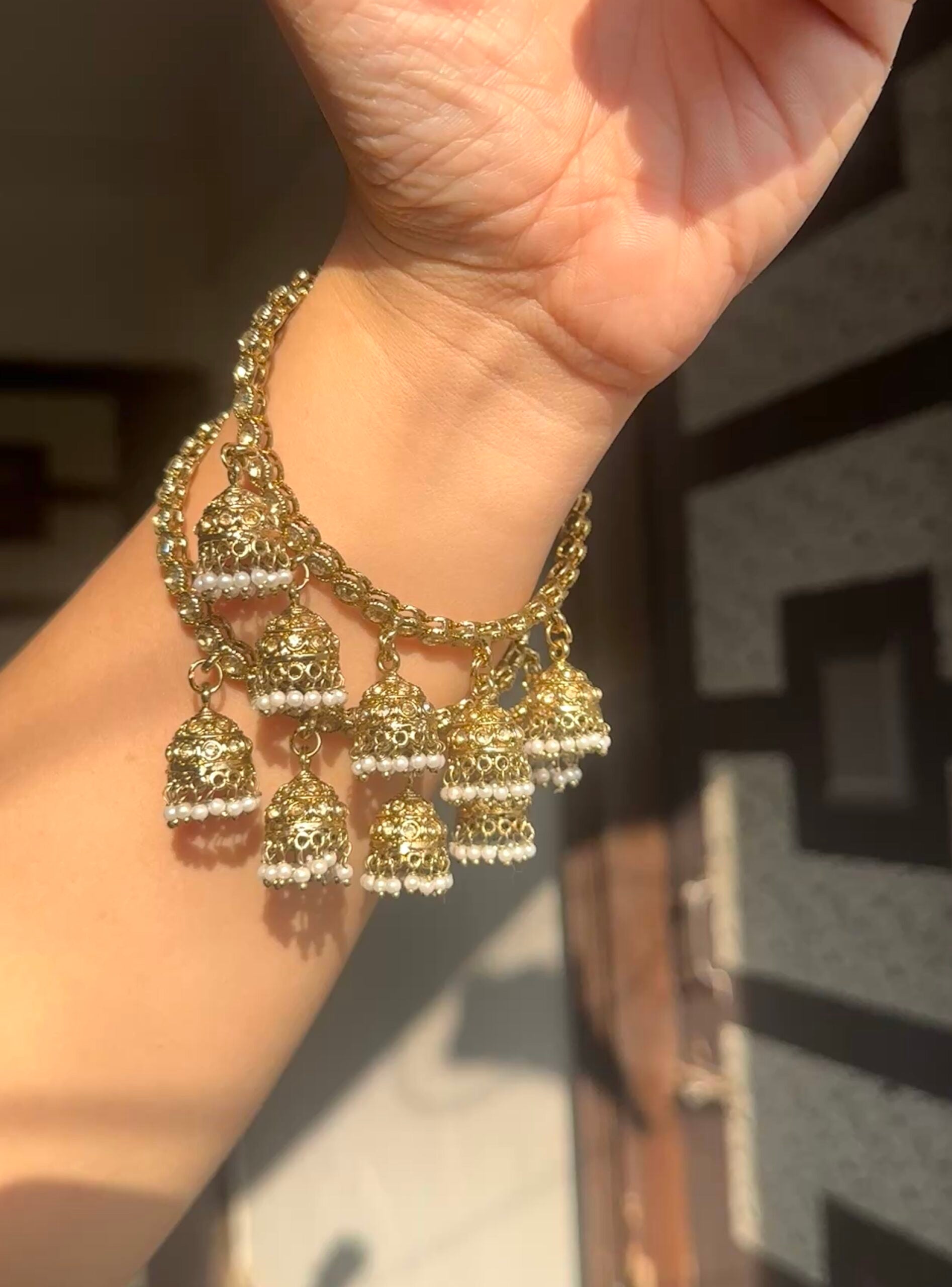 Classy 5 jhumka bangles(4pcs) image 1