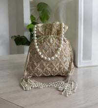 Zari charm potli - Golden image
