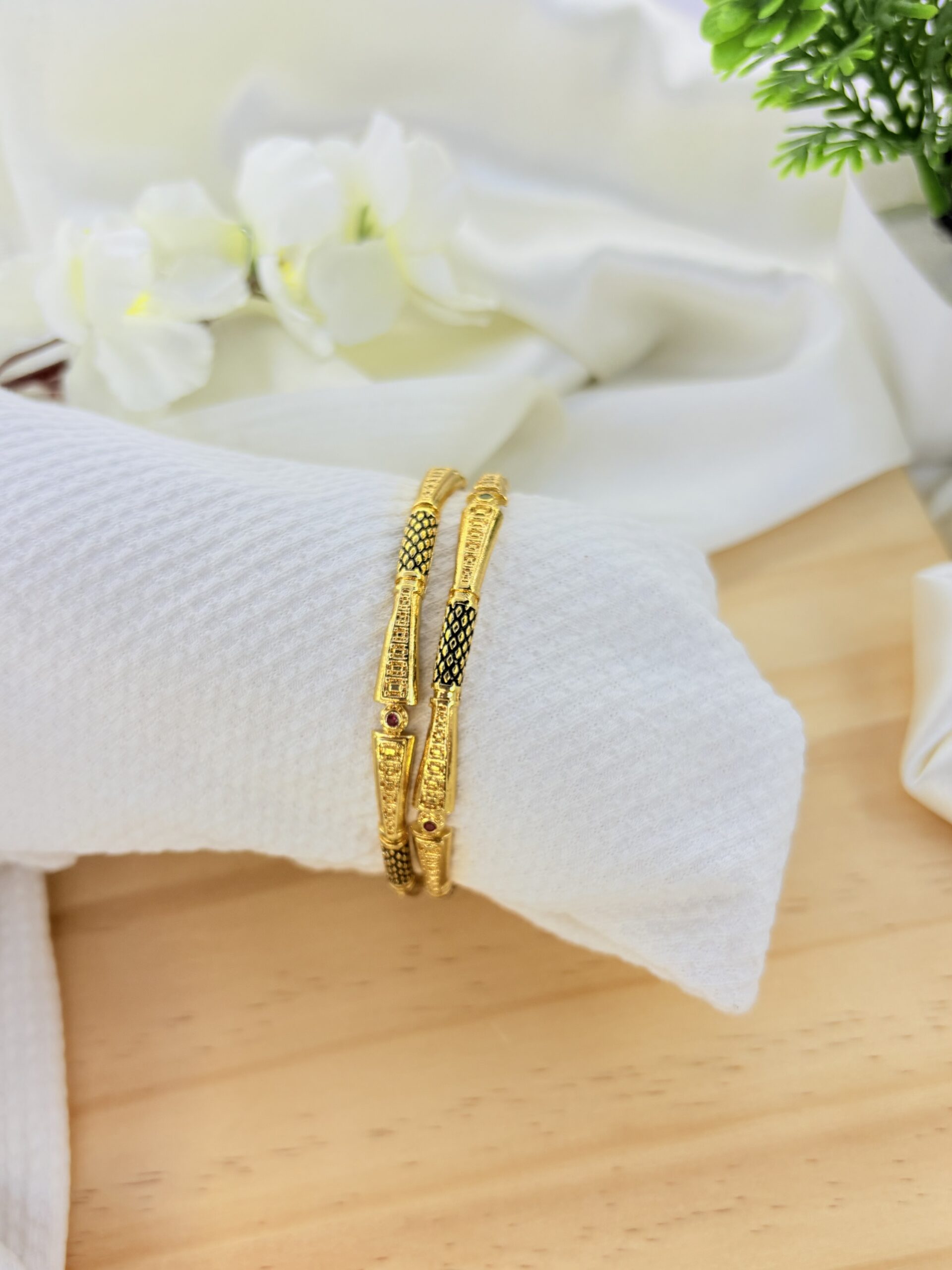 Golden aura bangles image 1