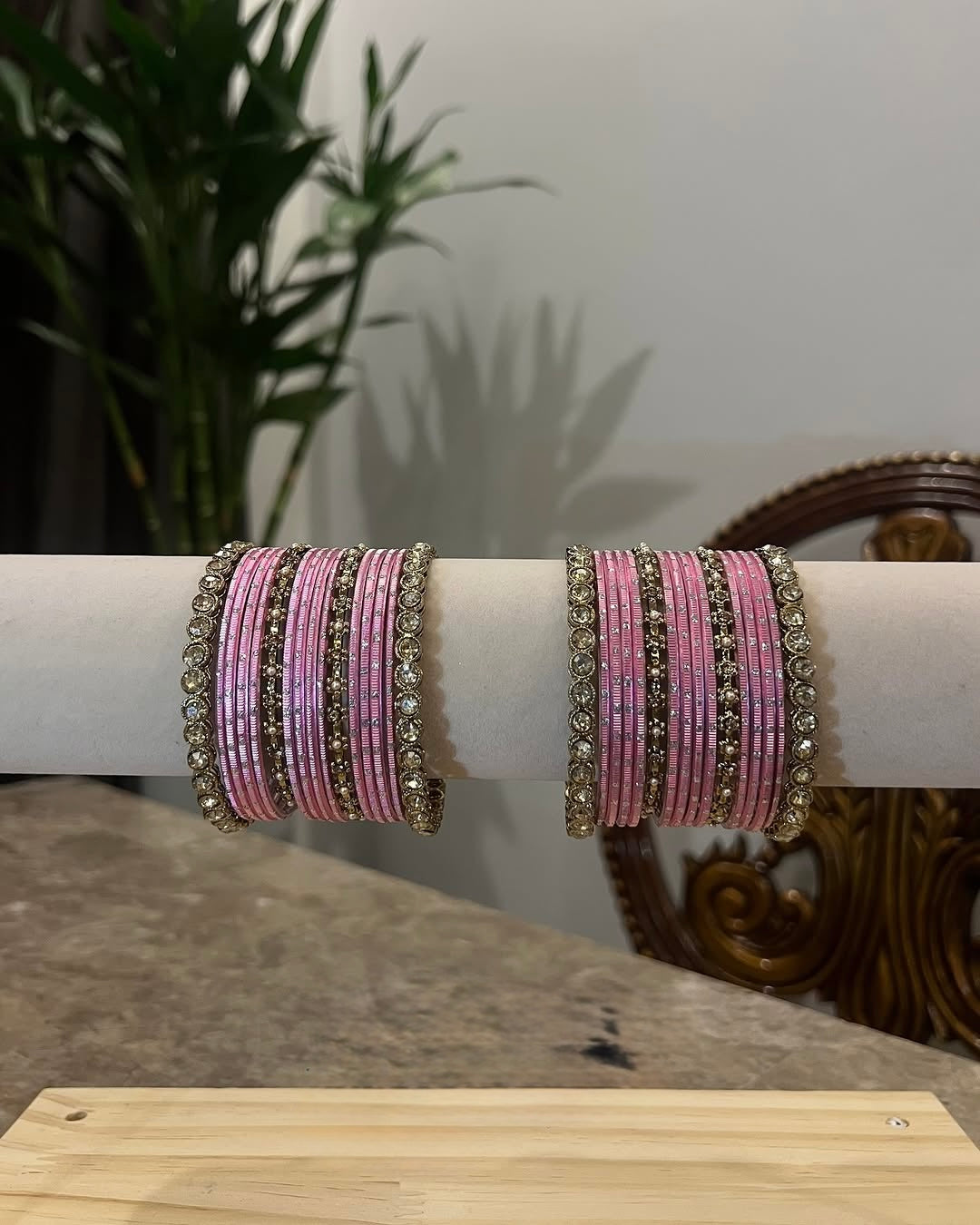 Sleek bangle set - Baby pink, 2-10 image