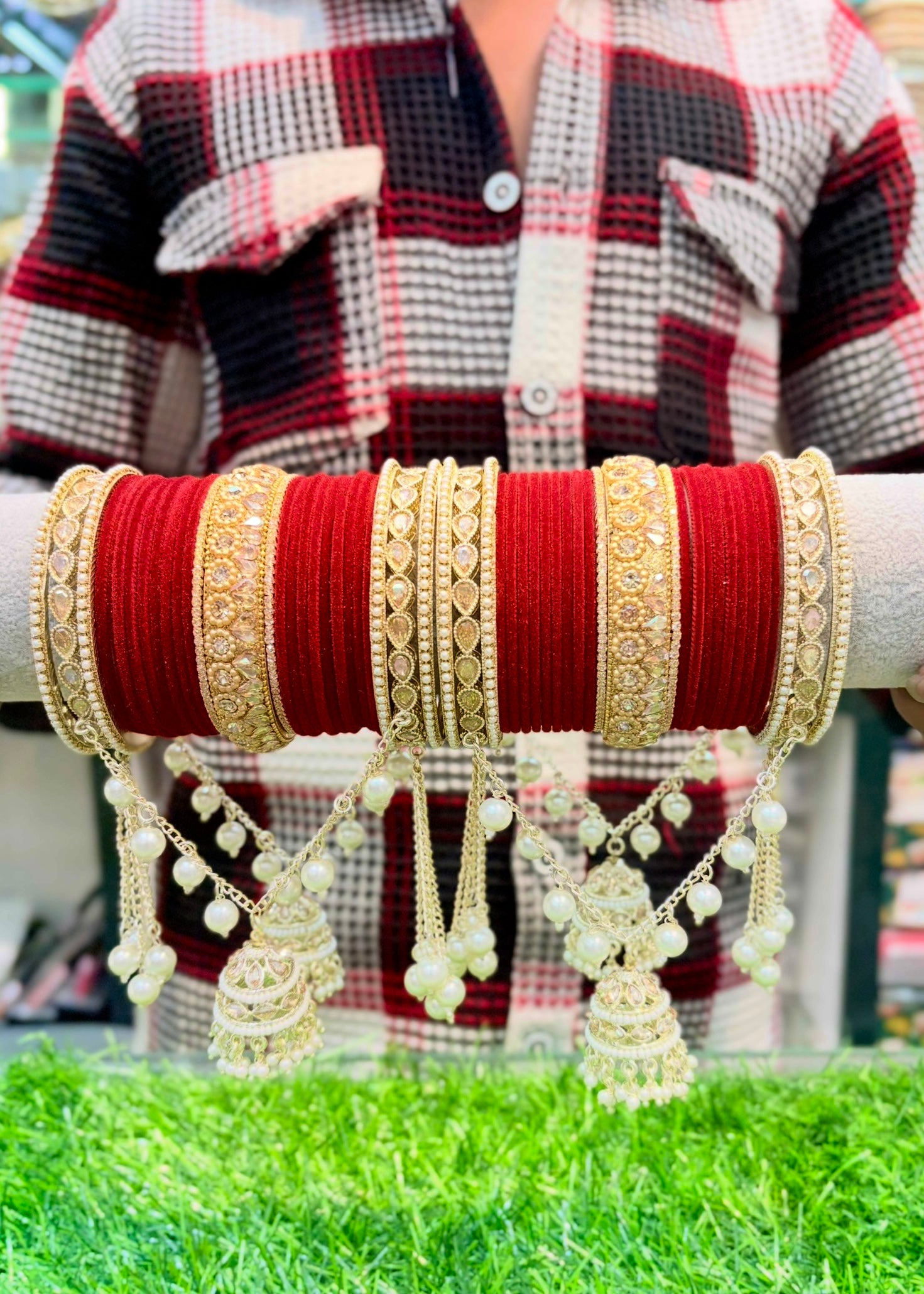 Hanging bridal bangles set - 2-4, Pattern #2 image