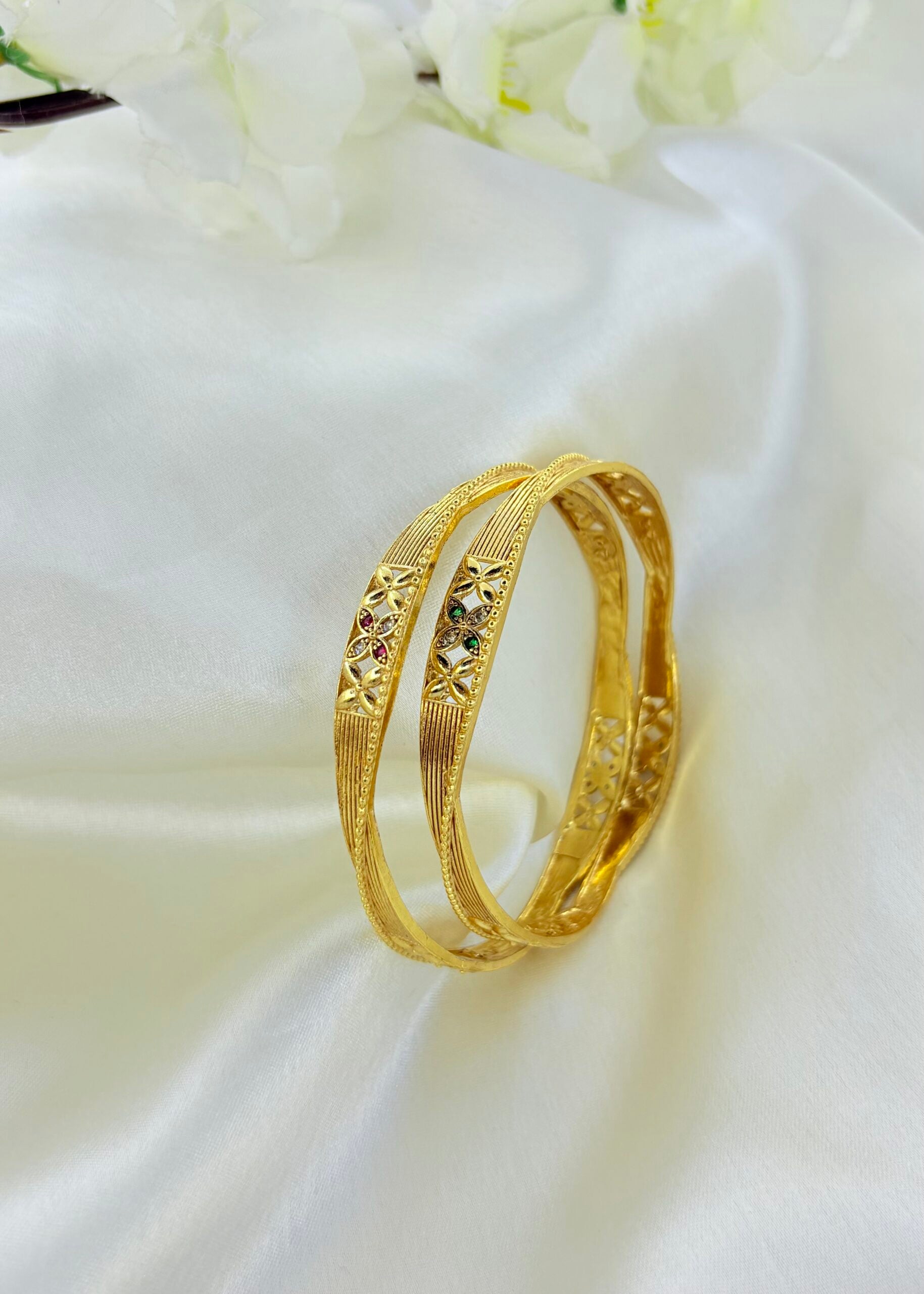 Golden heritage bangles image 0