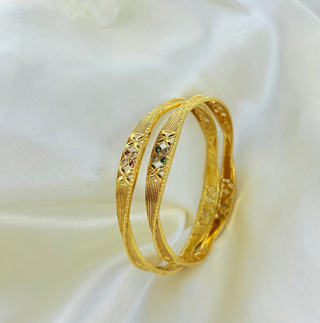Golden heritage bangles image 0