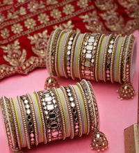 Polki jhumka bangle set image 0