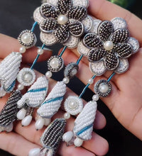 Flower drop earrings image 3