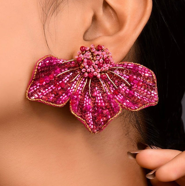 Irish pink earring image 0